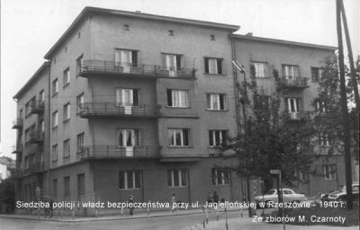 Siedziba policji i władz bezpieczeństwa przy ul. Jagiellońskiej w Rzeszowie - 1940 r.